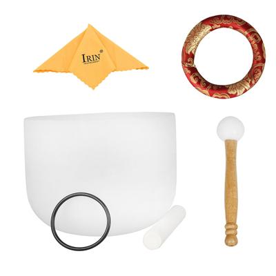 水晶钵颂钵冥想钵音疗钵G调10寸净心钵套装减压放松音钵唱歌碗