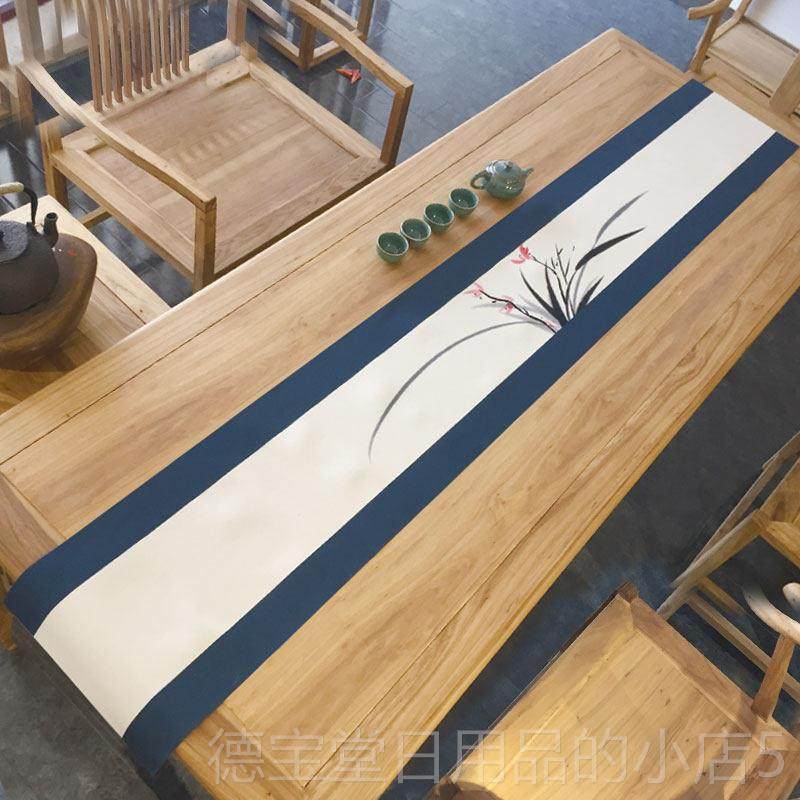 正品防爱葩 原创花中式兰茶席禅意水茶旗茶垫干泡奇垫茶台桌布长,居家布艺,桌旗,淘宝优惠券,粉丝福利购,淘宝优惠卷