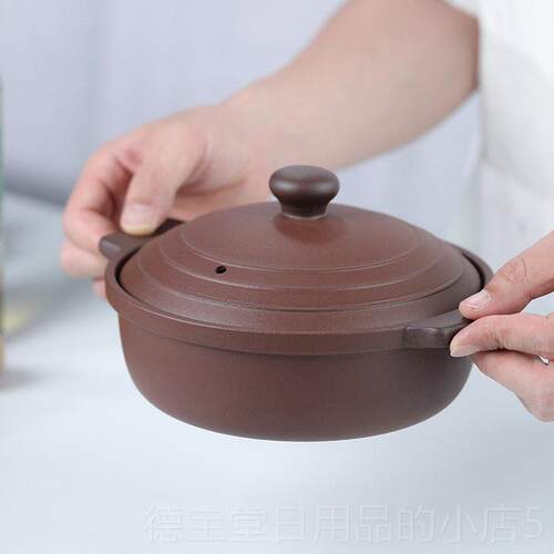 正品小釉号砂锅用无无涂层耐高宜兴紫砂温锅米线砂锅老式家土陶小