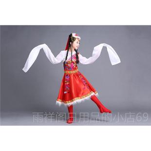衣服长儿水袖 正品 西藏卓藏式 演出服童秋玛季 少数民 藏族舞蹈服服装