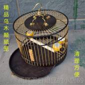 正品 特价 乌木光檀56子条靛颏鸟水鸟玉麻料抽屉鸟笼红木双紫层底鸟