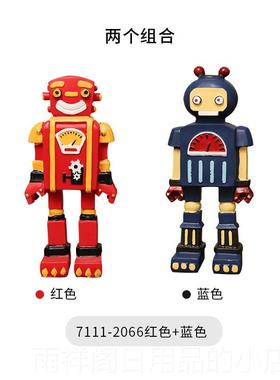 正品童儿房复摆古器机人件美式客厅电视柜男孩房间布置书桌装饰品