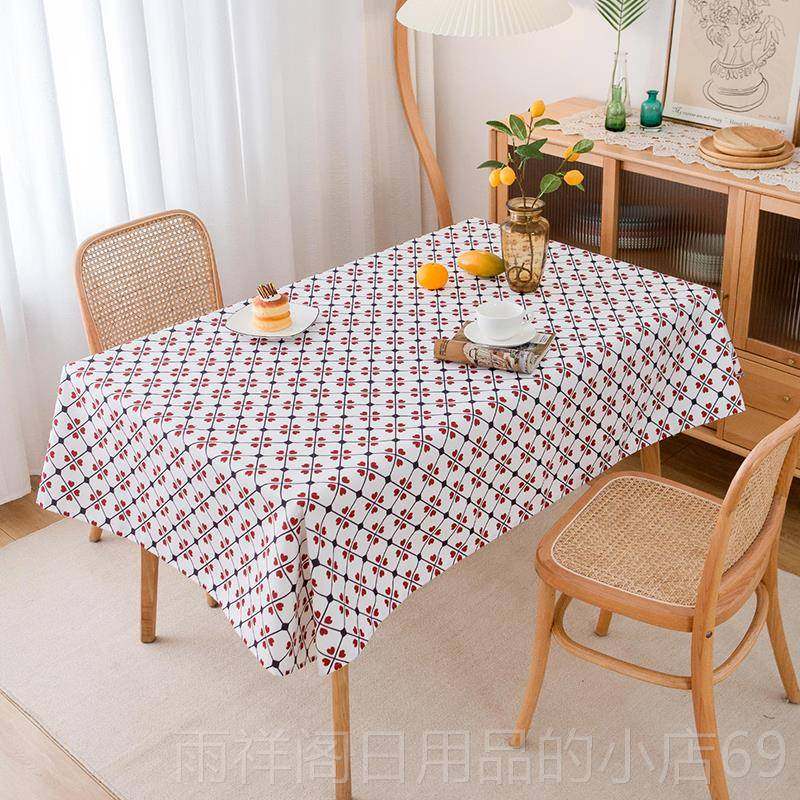 正品懒咚猫 式桌桌布覆古桌垫布艺新年美红色厅餐桌布茶几客布餐