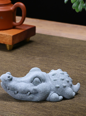 创意青砂石草原动物桌面摆件精品茶宠水族鱼缸盆栽微造景观装饰品