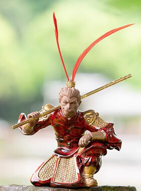 创意紫砂陶瓷齐天大圣孙悟空摆件客厅桌面家居工艺品茶室造景装饰