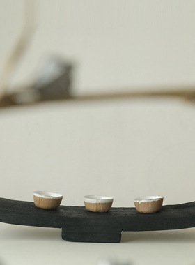 侘寂风装饰木质托盘长方形木盘高级感手工长盘民宿茶盘软装饰品