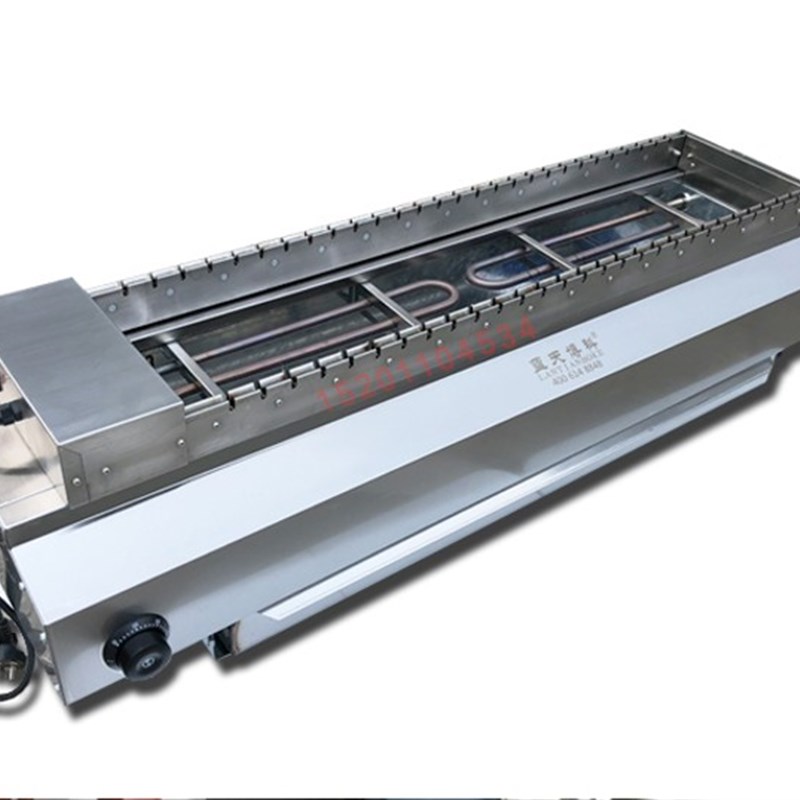 蓝天博科自动翻转烧烤炉商用无烟燃气自动烧烤机自助旋转烤串炉子