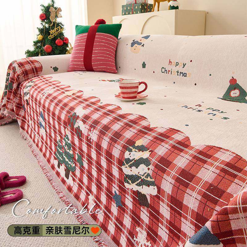 格子沙发盖布四季通用红色盖毯全盖沙发套罩防滑圣诞沙发巾,鲜花速递/花卉仿真/绿植园艺,割草机/草坪机,淘宝优惠券,粉丝福利购,淘宝优惠卷