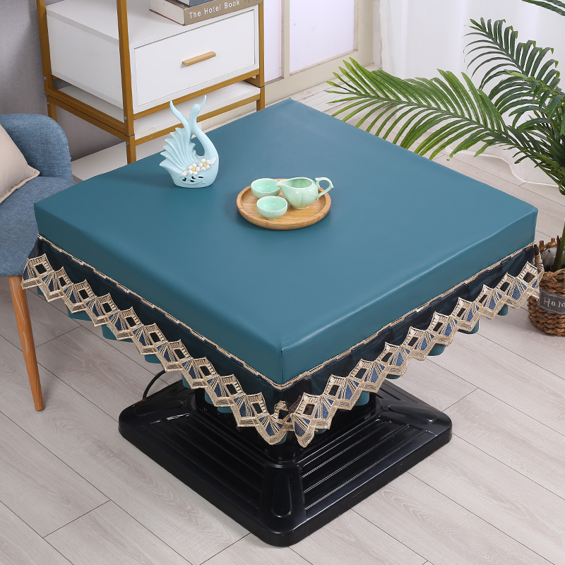 桌布免洗防水防油麻将机罩套八仙桌防尘桌布家用正方形烤火桌子罩