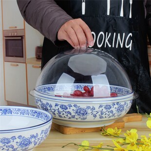 酸菜鱼大盆碗水煮鱼大碗带盖商用青花瓷生腌凉菜盆毛血旺专用汤盆