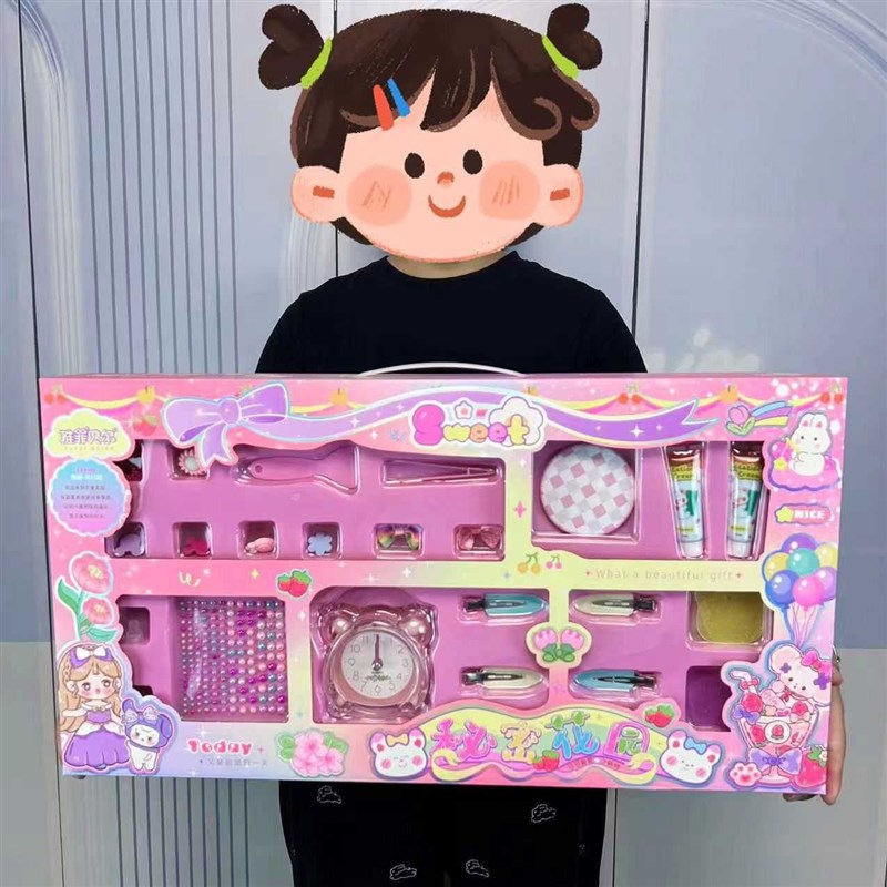 女孩过家家闹钟手工DIY奶油胶幼儿园小学生静音可爱时钟创意摆件