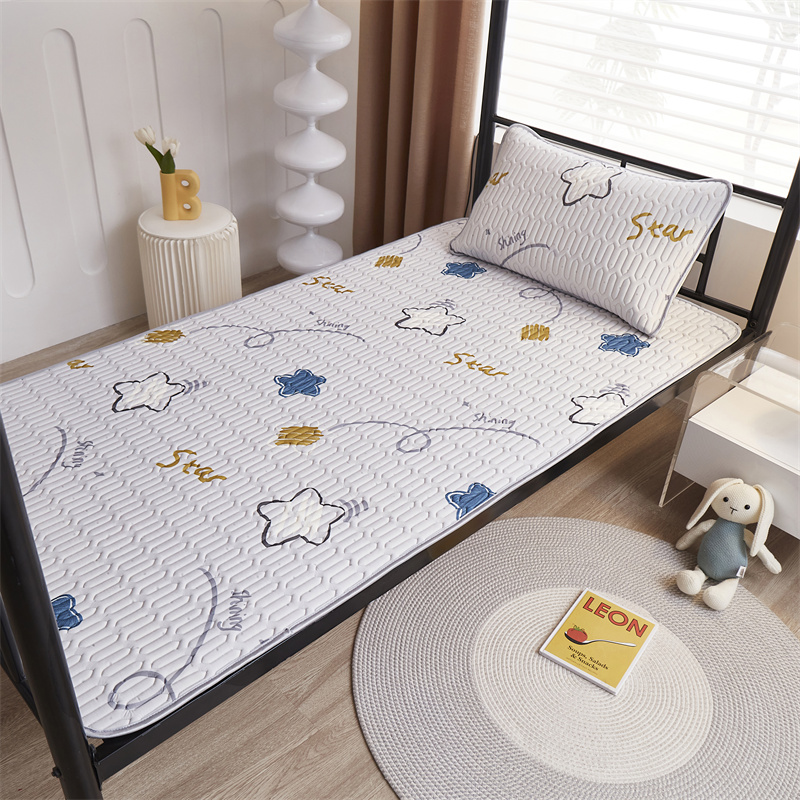 A类夏季乳胶凉席三件套学生宿舍1单人0.9m冰丝席空调软席子可机洗