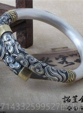 高档纯999手炼金箍美悟猴王定海针孙空手工女情男侣手炼银手银炼