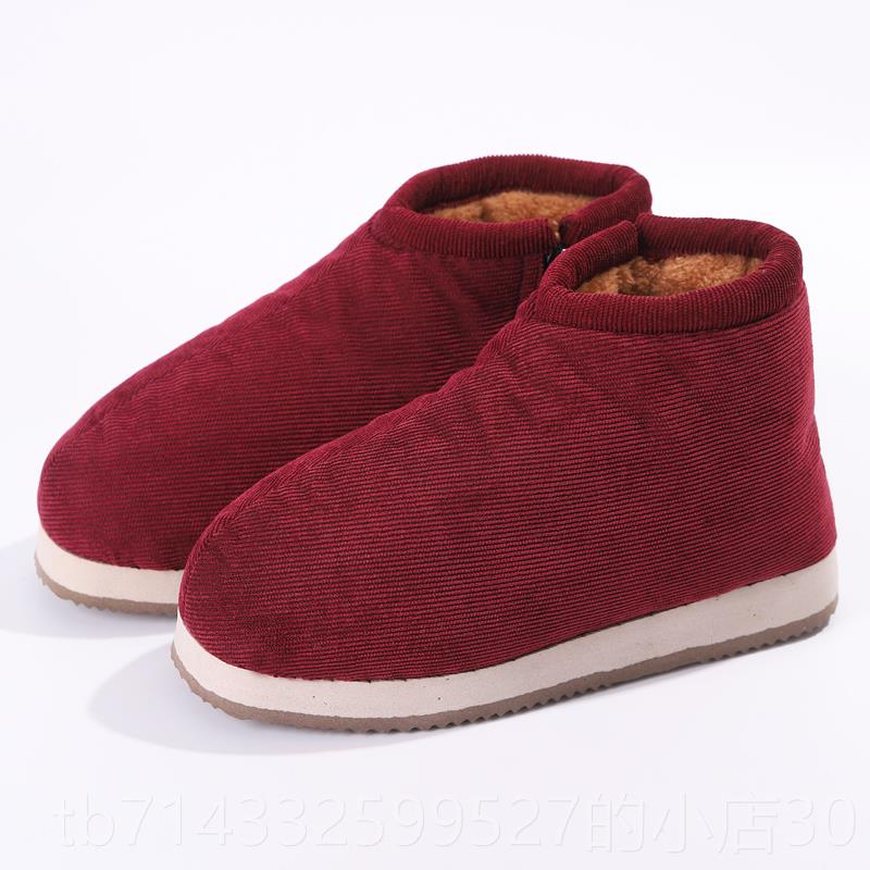 高档老年手工棉中鞋男冬绒季加加厚老北京布棉鞋老人保男暖士居家