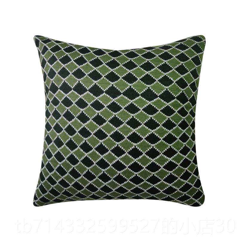 高档圣诞抱枕套沙发靠结红色垫格子婚床头靠枕卧室庆新年护腰靠喜