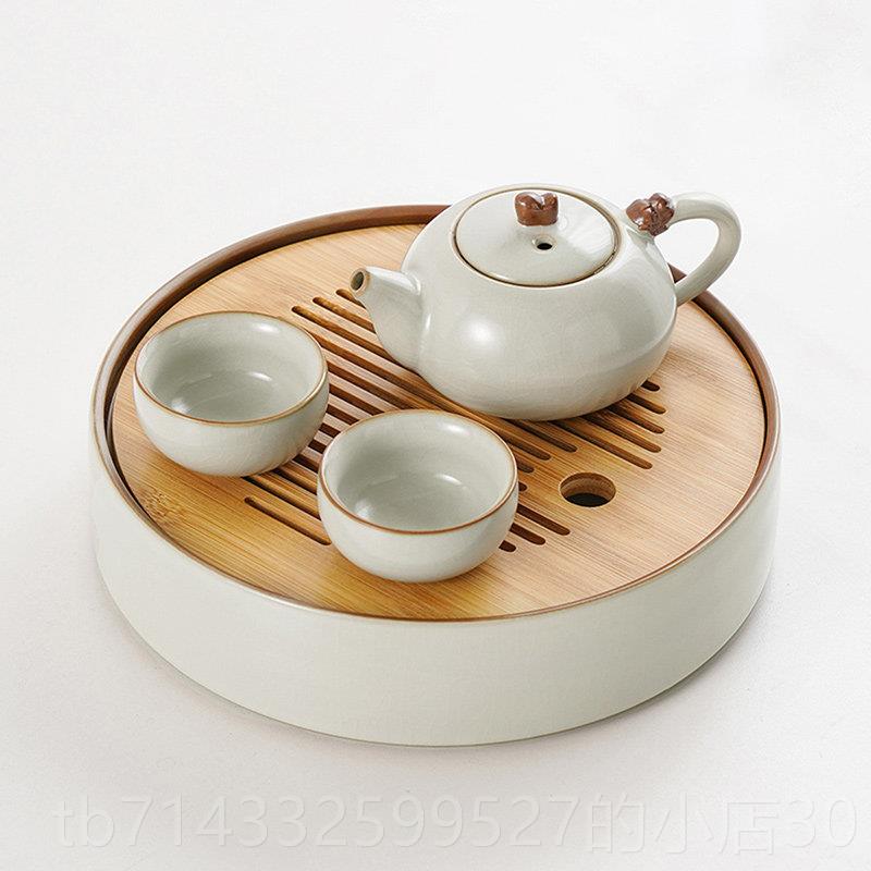 高档祥业黄汝窑功高夫茶具套装档家用个米专用中式小清新人泡茶壶图片