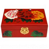 高档梳2052新款 平遥嫁覆古推光漆器首饰盒木质妆饰品收纳结婚三金