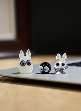 小精灵手工玻璃小摆件琉璃创意电脑屏幕显示器桌面装饰工艺品