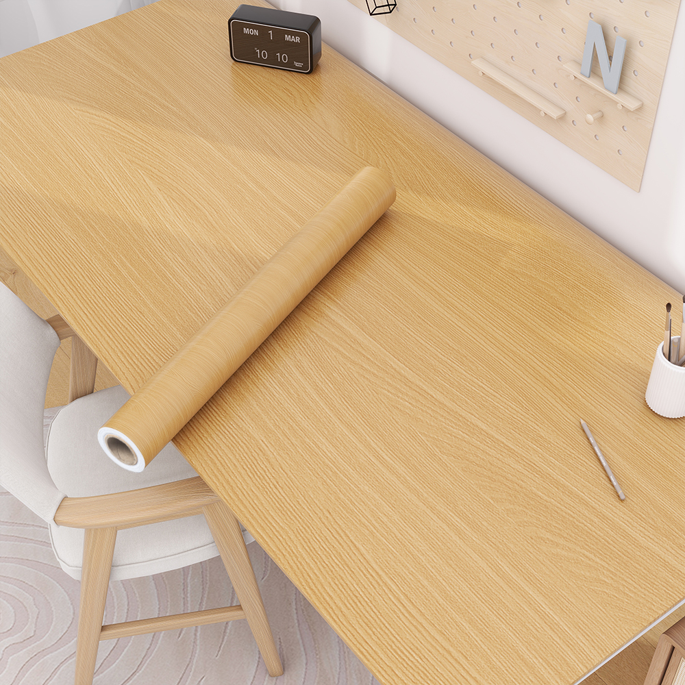 木纹桌面贴纸防水防油自粘书桌加厚桌子餐桌柜子仿木桌贴家具翻新