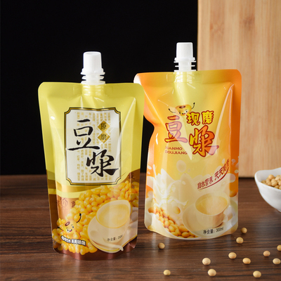 现磨豆浆袋子 加厚便携一次性打包外带包装袋 自立吸嘴袋1000套