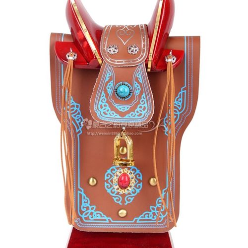 马鞍子工艺品 纯皮 摆件蒙古族特色工艺品摆设 仿真马鞍子