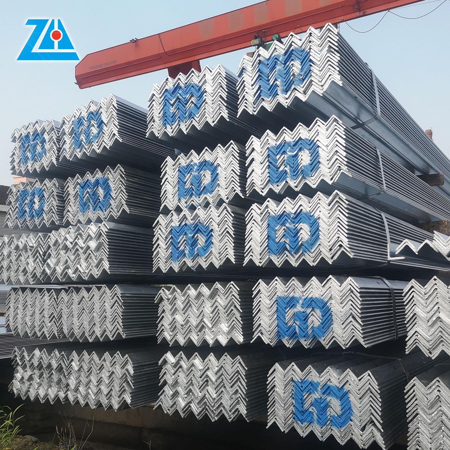 国强热镀锌角钢Q235B材质50*50*5等边三角铁定制搭架子打孔角钢