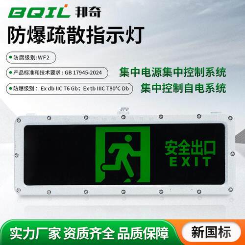 相集中电源防爆疏散标志灯防腐安全出口灯led指示疏散智能应急