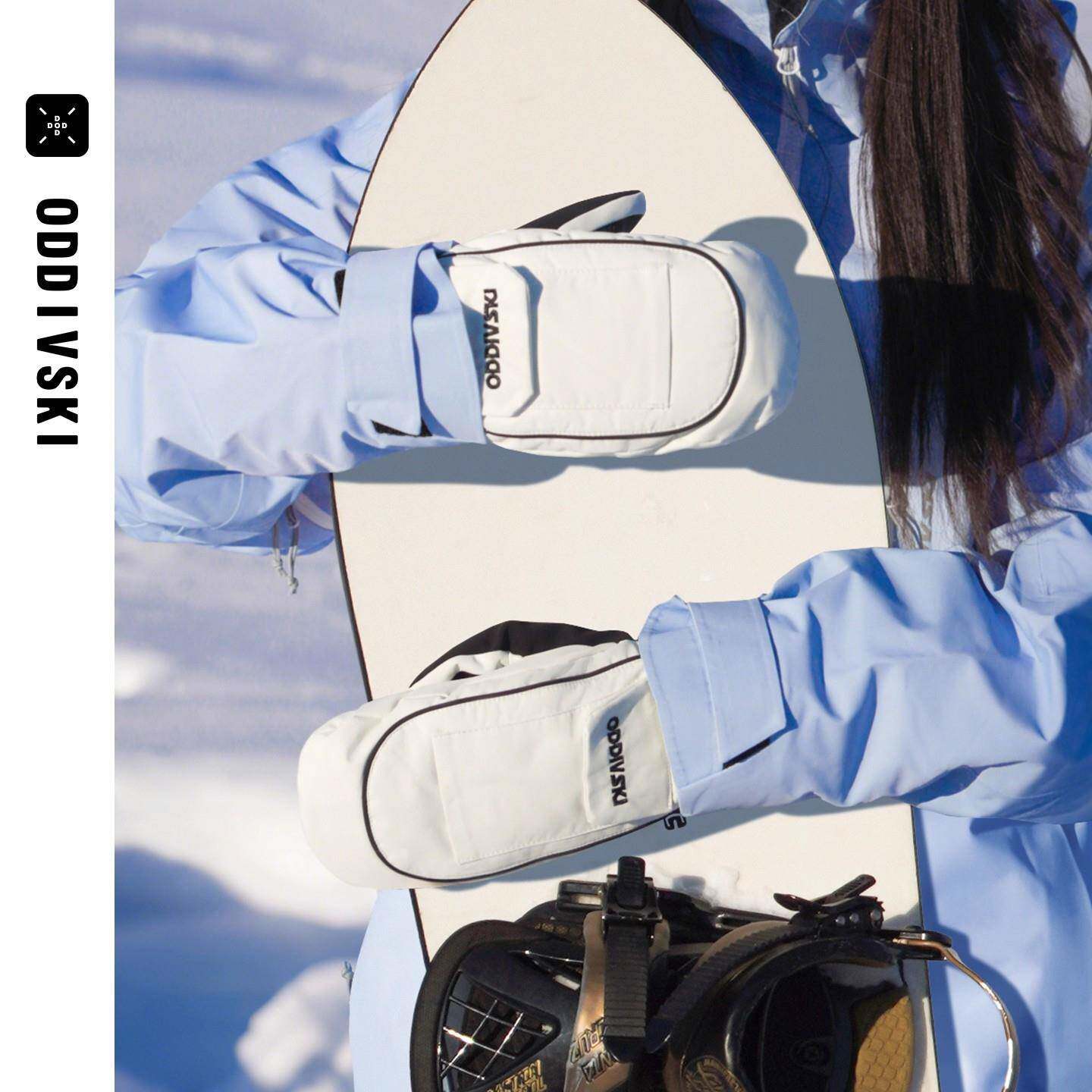 oddivski新款滑雪手套内置护腕可触屏单板3L防水耐磨保暖闷指连指