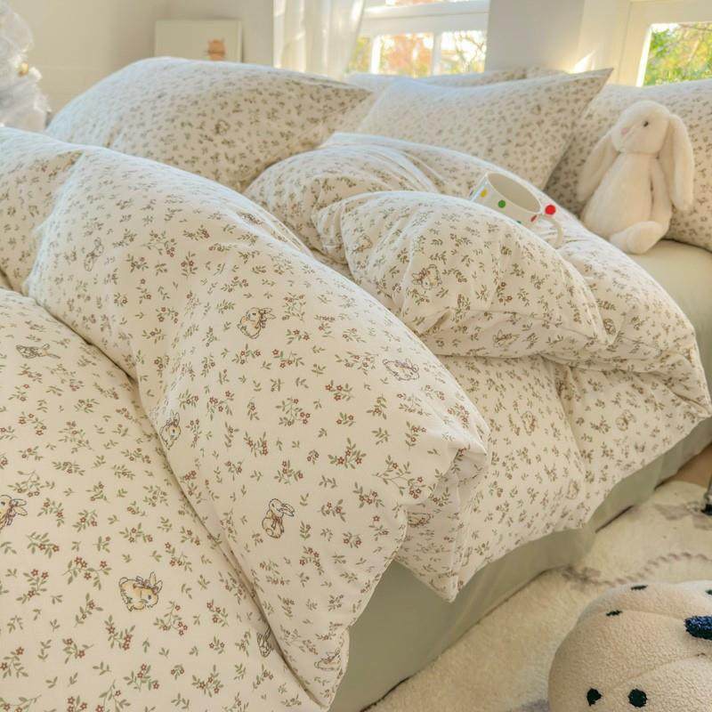 2025春季针织双层纱床单四件套南通家纺床上用品宿舍被套三件套