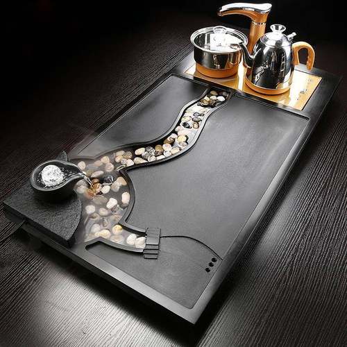 茶台全自动烧水壶一体式整套茶几托盘轻奢简约家用客厅泡茶具套装