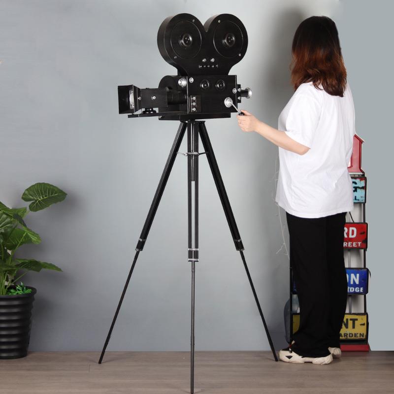 仿真大号摄影放映机模型复古怀旧老物件创意店铺影院装饰摆件道具