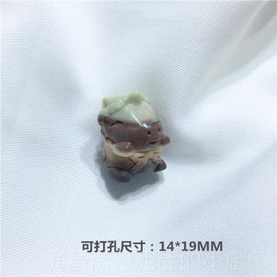 高档捡漏袍玉吊坠独兽摆件意吉识守护开运饰品紫小马祥物角生日礼