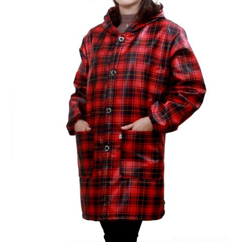 高档加绒时尚厨房衣围裙服长袖成人女加厚防水冬季大码6加5罩xl工
