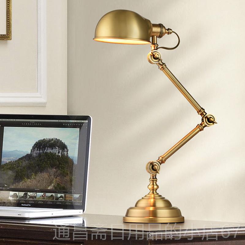 高档欧时尚机器式人台灯 意创学习工古作灯 美式书房床头装饰灯覆