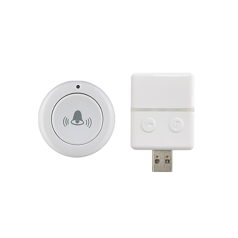 USB无线遥控门铃 免布线即插即用门铃紧急呼叫器家用无线音乐门铃