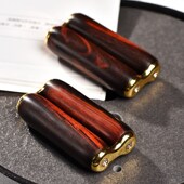 红木大红酸枝按摩锤球减压器文玩中老年孝心养生保健套装 礼品摆件