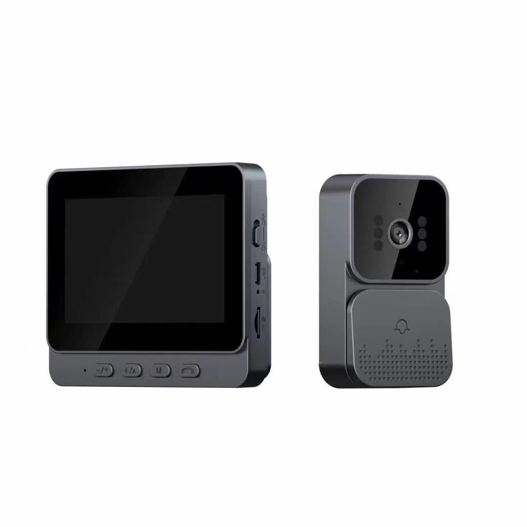 M10可视门铃4.3寸家用智能生活2.4G無綫視頻雙向對講門鈴監控