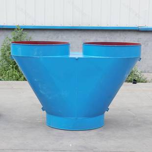 矿用Y型铁质分风器铁风筒自动切换装 置800mm风机回风三叉分流器