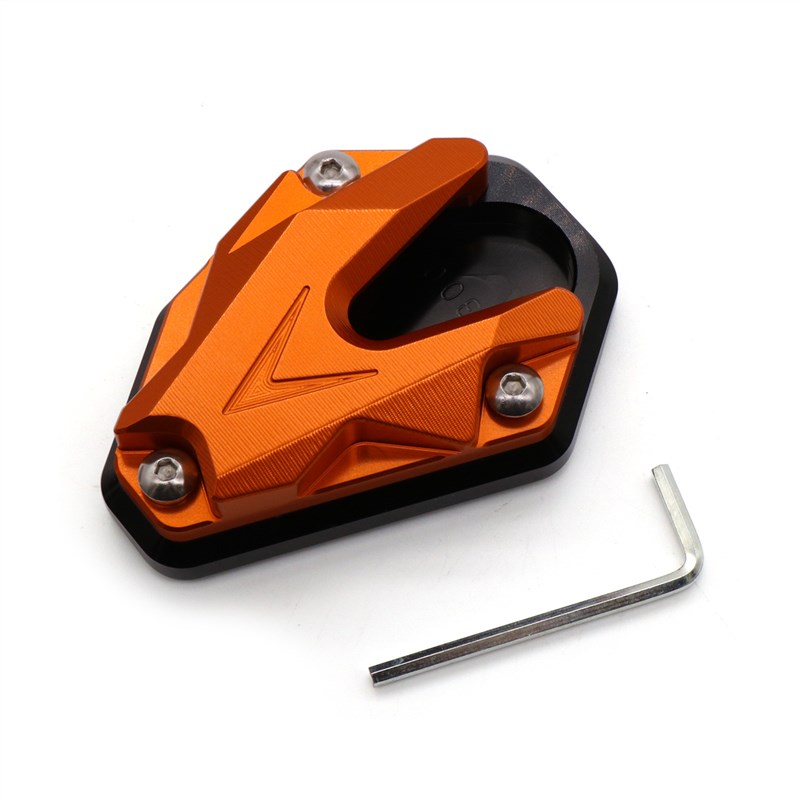 适用钱江QJ闪300s改装边撑加大座脚撑增大块侧支架加宽防滑垫配件