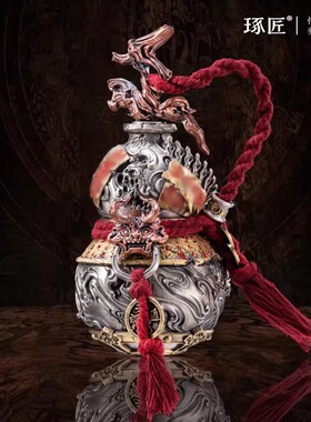 琢匠养剑葫芦摆件国风汽车挂件复古做旧道系福禄手把件铜桌面装饰