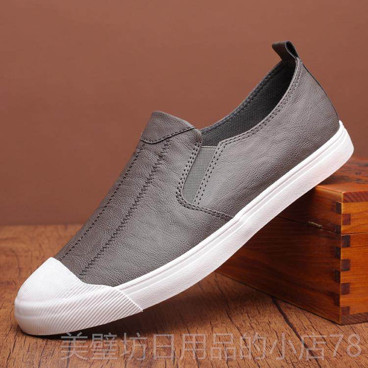 高档22闲5春夏季0男鞋子潮鞋休板鞋皮鞋懒人一脚蹬韩版潮流透气百