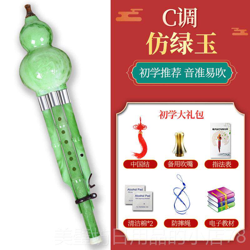 高档芦丝防摔树脂初学者小学生成人儿童门演奏降B调调入C木民族葫