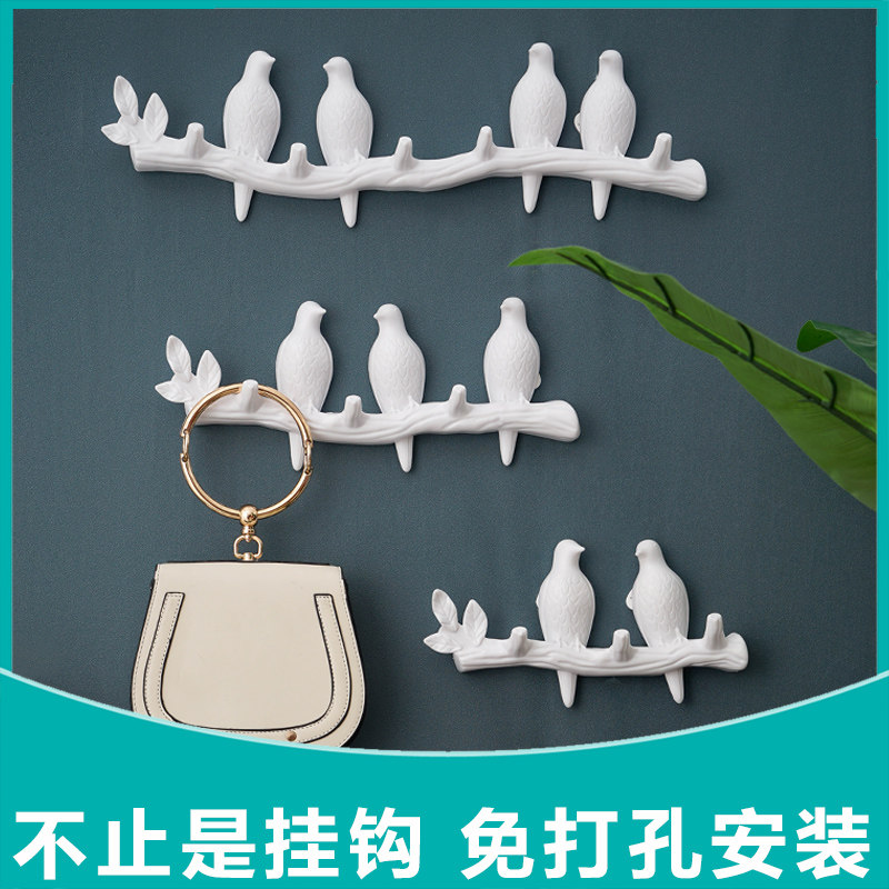 创意衣帽架壁挂免打孔门后挂钩墙上挂衣钩玄关衣帽钩进门挂衣架