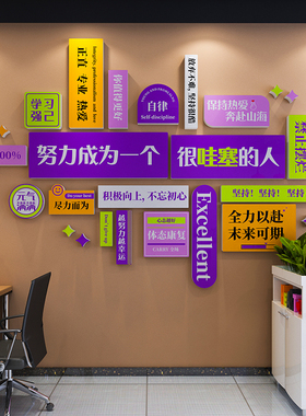 电商公司办公室墙面装饰企业文化高级感氛围员工激励励志标语贴纸