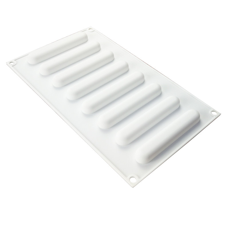 8连长条夹心模具 手指饼干模长方形硅胶模具法式甜点夹馅模能量棒