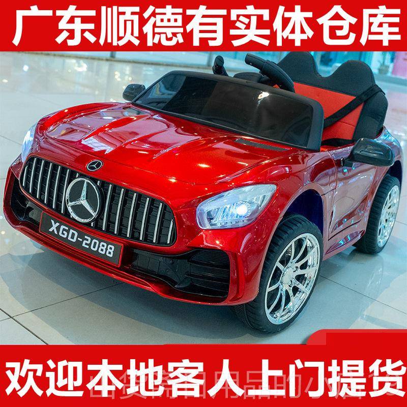 高档儿童幼玩电动车四轮遥控汽车可坐人摇宝宝小孩4驱摆童车婴儿