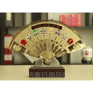 高档送外宾饰出国礼物寒梅工品送折扇装品摆件客厅饰品老外礼品艺