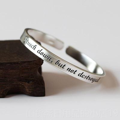 高档原创手作9纯99手银侣手镯女做旧情镯一对JJ励志手镯定制刻字