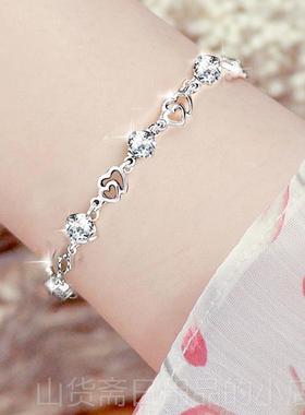 高档2025新款纯银紫水手晶炼女石手镯轻奢小众精礼致生日物送女朋