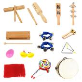 高档奥击尔夫打乐器套沙装 小师学教音乐课教具锤木鱼碰钟铃双响筒